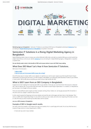 Digital Marketing Agency in Bangladesh – Semicolon IT Solutions