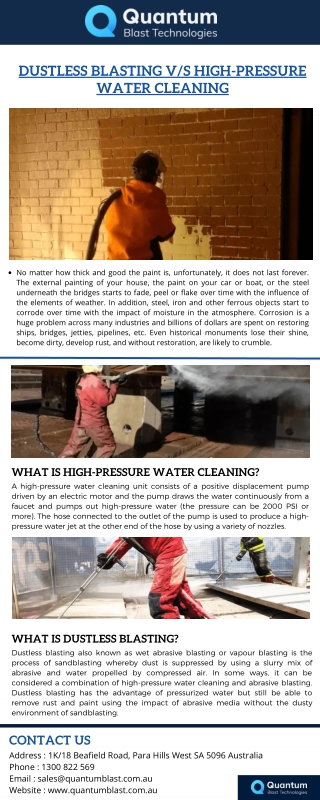 Dustless Blasting VS High-Pressure Water Cleaning
