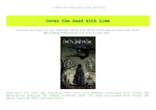 ^DOWNLOAD-PDF) Cover the Dead with Lime PDF Full