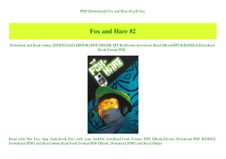 PDF [Download] Fox and Hare #2 pdf free