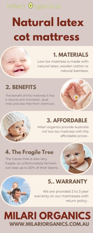 Natural latex cot mattress