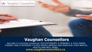 Find The Vaughan Counsellors, Psychotherapy Service