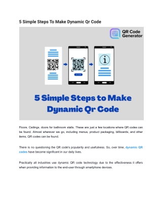 5 Simple Steps To Make Dynamic Qr Code