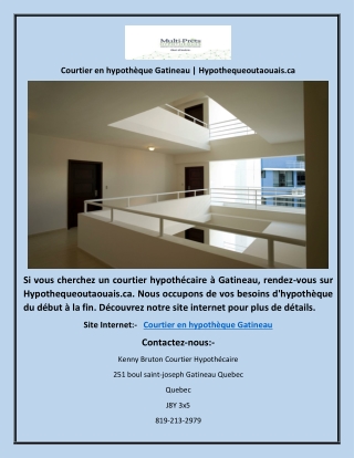 Courtier en hypothèque Gatineau | Hypothequeoutaouais.ca