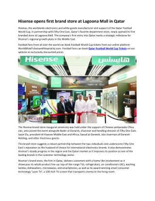 Hisense opens first brand store at Lagoona Mall in Qatar