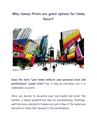 What makes canvas prints such a great option for decorating walls_
