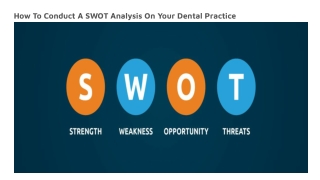 How To Conduct A SWOT Analysis On Your Dental Practice