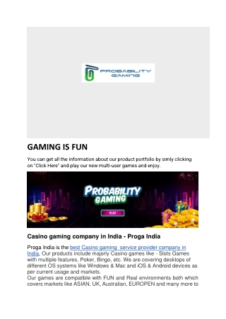 GAMING IS FUN