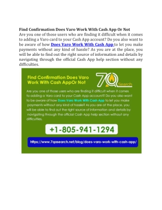 Find Confirmation Does Varo Work With Cash App Or Not