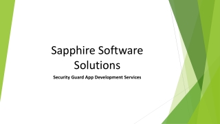 Security Guard App Development Services | Sapphire