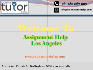 Assignment Help Los Angeles PPT