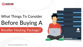 What Things To Consider Before Buying A Reseller Hosting Package?