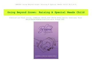 (EBOOK Going Beyond Grown Raising A Special Needs Child [W.O.R.D]