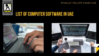 List of Computer Software in UAE