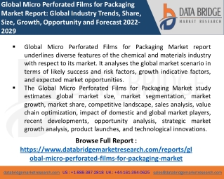 Global Micro Perforated Films for Packaging Market pdf