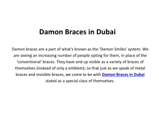 Best Damon Braces in Dubai