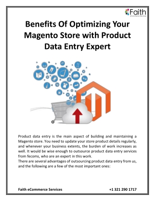 Benefits Of Optimizing Your Magento Store with Product Data Entry Expert