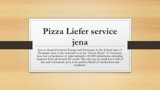 Pizza Liefer service jena