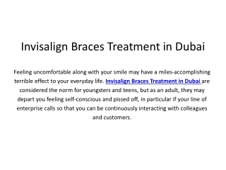 Invisalign Braces Treatment in Dubai