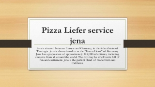 Pizza Liefer service jena