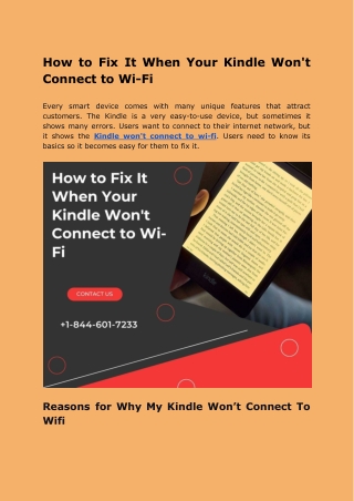 How to Fix It When Your Kindle Won't Connect to Wi-Fi