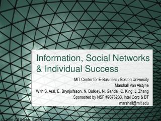 Information, Social Networks &amp; Individual Success