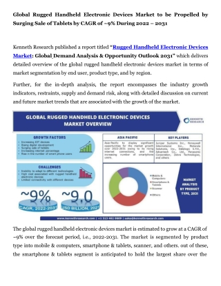 Global Rugged Handheld Electronic Devices Market PR