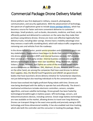 Commercial Package Drone Delivery Market