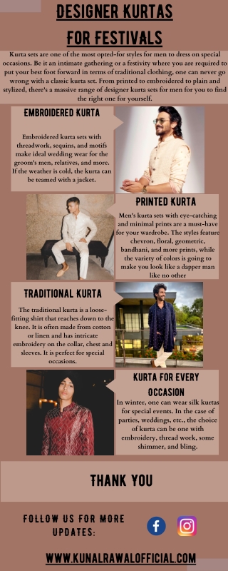 Buy Designer Kurta for Festive Occasion | Kunal Rawal