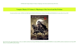 DOWNLOAD  Vampire Hunter D Volume 6 Pilgrimage of the Sacred and the Profane [W.O.R.D]
