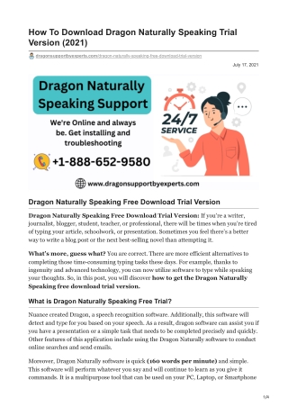 How To Download Dragon Naturally Speaking Trial Version (2021)