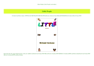 {Read Online} Little People {read online}