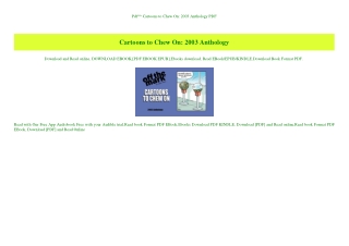 Pdf^^ Cartoons to Chew On 2003 Anthology PDF