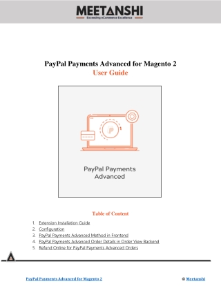 Magento 2 PayPal Payments Advanced