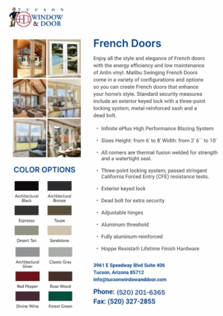 French Doors in Tucson  | door and window installation tucson