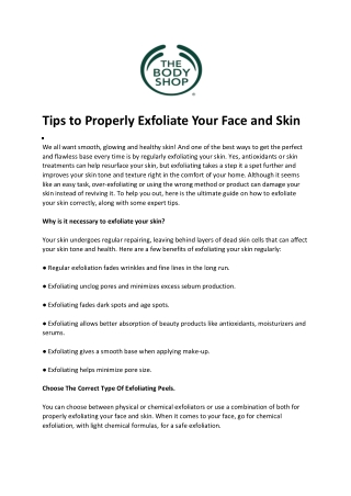 Tips to Properly Exfoliate Your Face and Skin