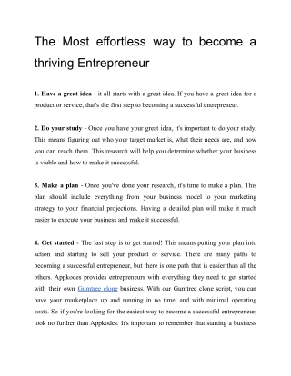 The Easiest way to become successful entrepreneur