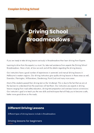 Driving School Broadmeadows