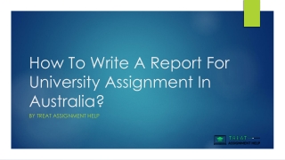 How To Write A Report For University Assignment