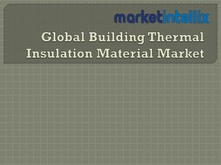 Our Latest Study Report on Global Building Thermal Insulation Material Market by