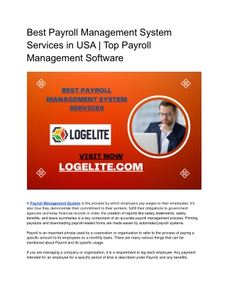 Best Payroll Management System Services in USA _ Top Payroll Management Software