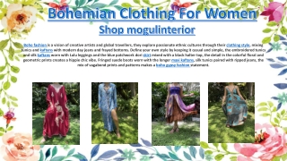 Bohemian Clothing For Women