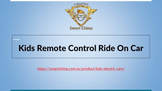 Kids Remote Control Ride On Car