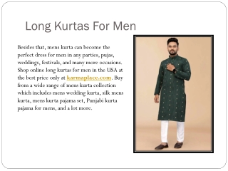 Long Kurtas For Men