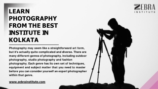 Best Photography Courses In Kolkata