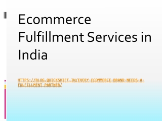 Every eCommerce Brand Needs a Fulfillment Partner