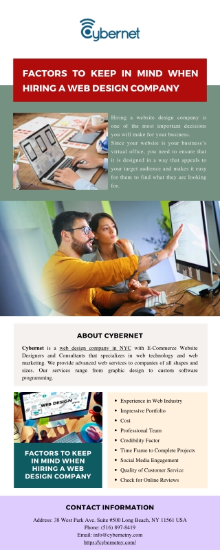 Factors to Keep in Mind When Hiring a Web Design Company