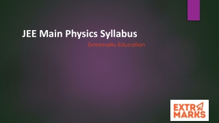 JEE Main Physics Syllabus