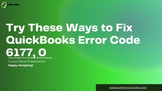 Try These Ways to Fix QuickBooks Error Code 6177, 0