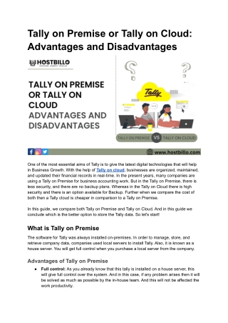 Tally on Premise or Tally on Cloud_ Advantages and Disadvantages